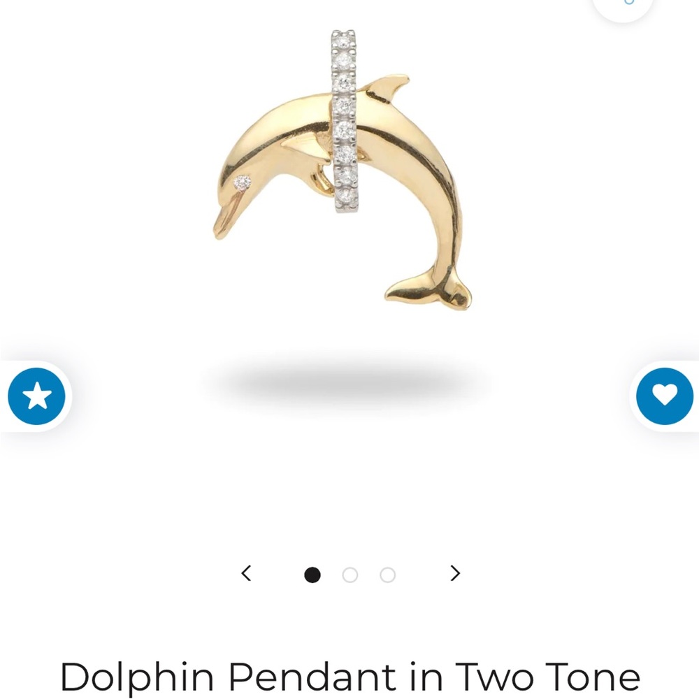 Maui divers dolphin pendant with diamonds